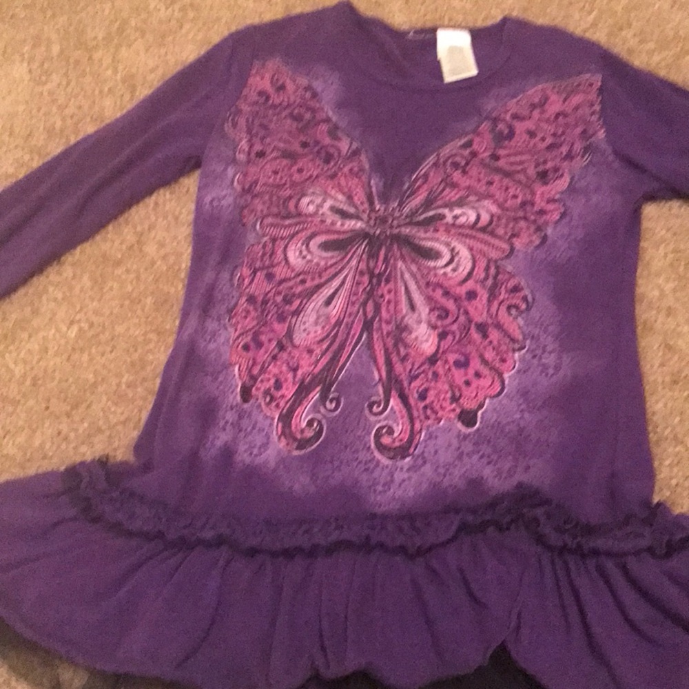 Purple kids long sleeve shirt.